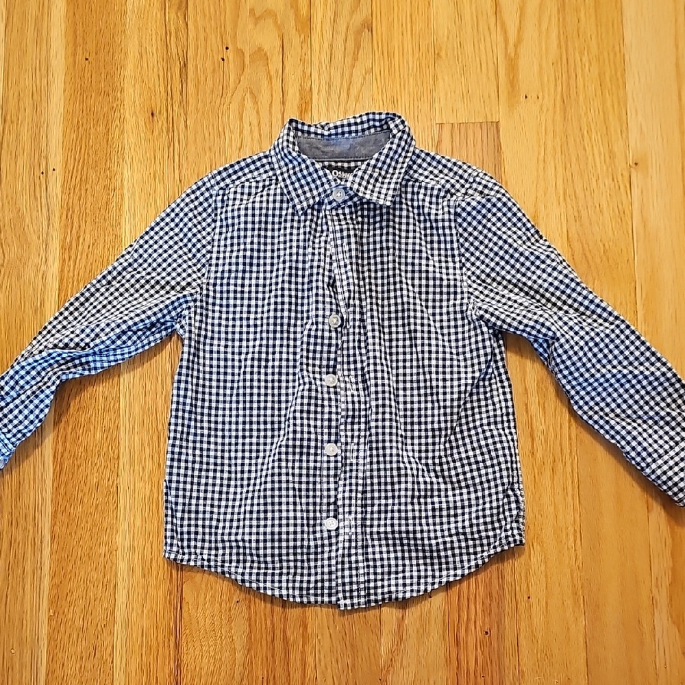 Toddler Blue Checkered Shirt